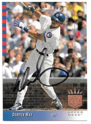 Derrick May Signed 1993 SP Baseball Card - Chicago Cubs