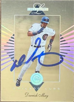 Derrick May Signed 1994 Leaf Limited Baseball Card - Chicago Cubs