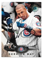 Derrick May Signed 1995 Stadium Club Baseball Card - Chicago Cubs