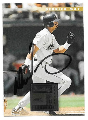 Derrick May Signed 1996 Donruss Baseball Card - Houston Astros