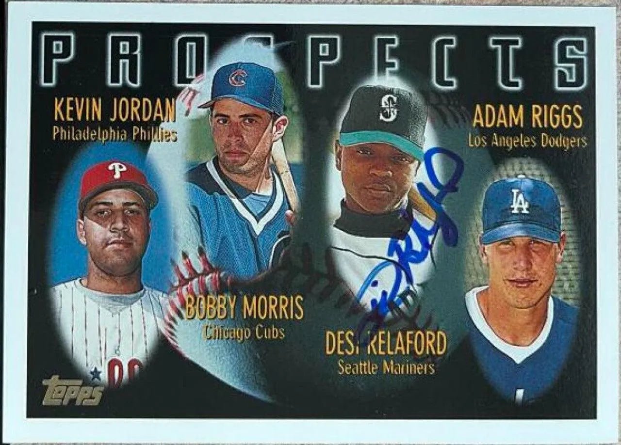 Desi Relaford Signed 1996 Topps Baseball Card - Seattle Mariners