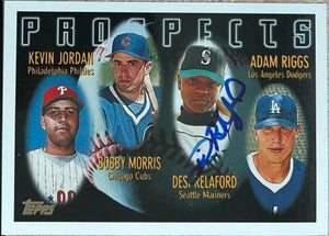 Desi Relaford Signed 1996 Topps Baseball Card - Seattle Mariners