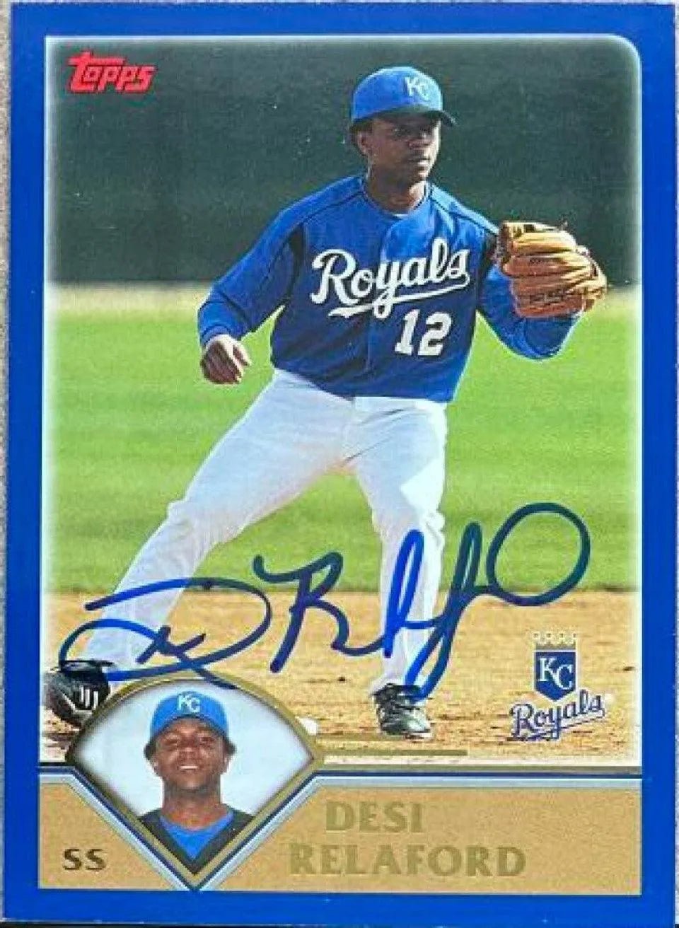 Desi Relaford Signed 2003 Topps Baseball Card - Kansas City Royals