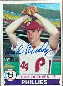 Dick Ruthven Signed 1979 Topps Burger King Baseball Card - Philadelphia Phillies