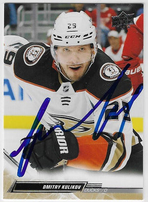 Dmitry Kulikov Signed 2022-23 Upper Deck Hockey Card - Anaheim Ducks