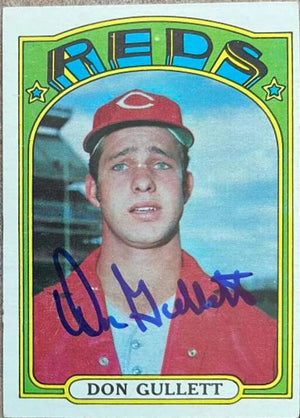 Don Gullett Signed 1972 Topps Baseball Card - Cincinnati Reds - PastPros