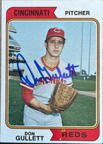 Don Gullett Signed 1974 Topps Baseball Card - Cincinnati Reds - PastPros