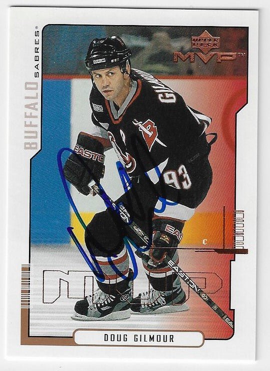 Doug Gilmour Signed 2000-01 Upper Deck MVP Hockey Card - Buffalo Sabres