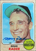 Doug Rader Signed 1968 Topps Baseball Card - Houston Astros - PastPros