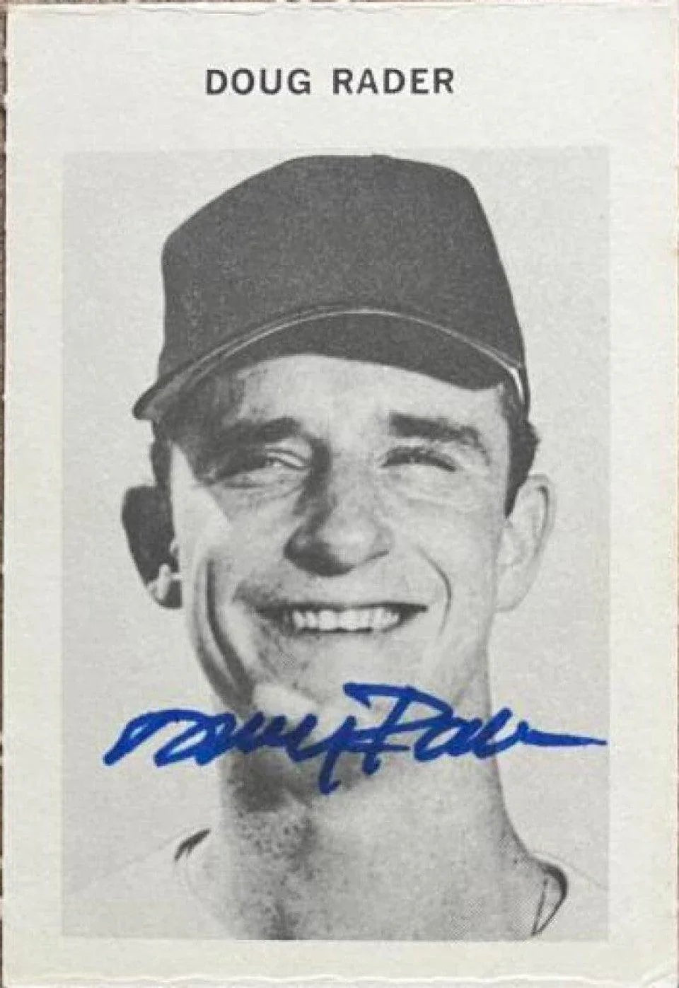 Doug Rader Signed 1969 Milton Bradley Baseball Card - Houston Astros