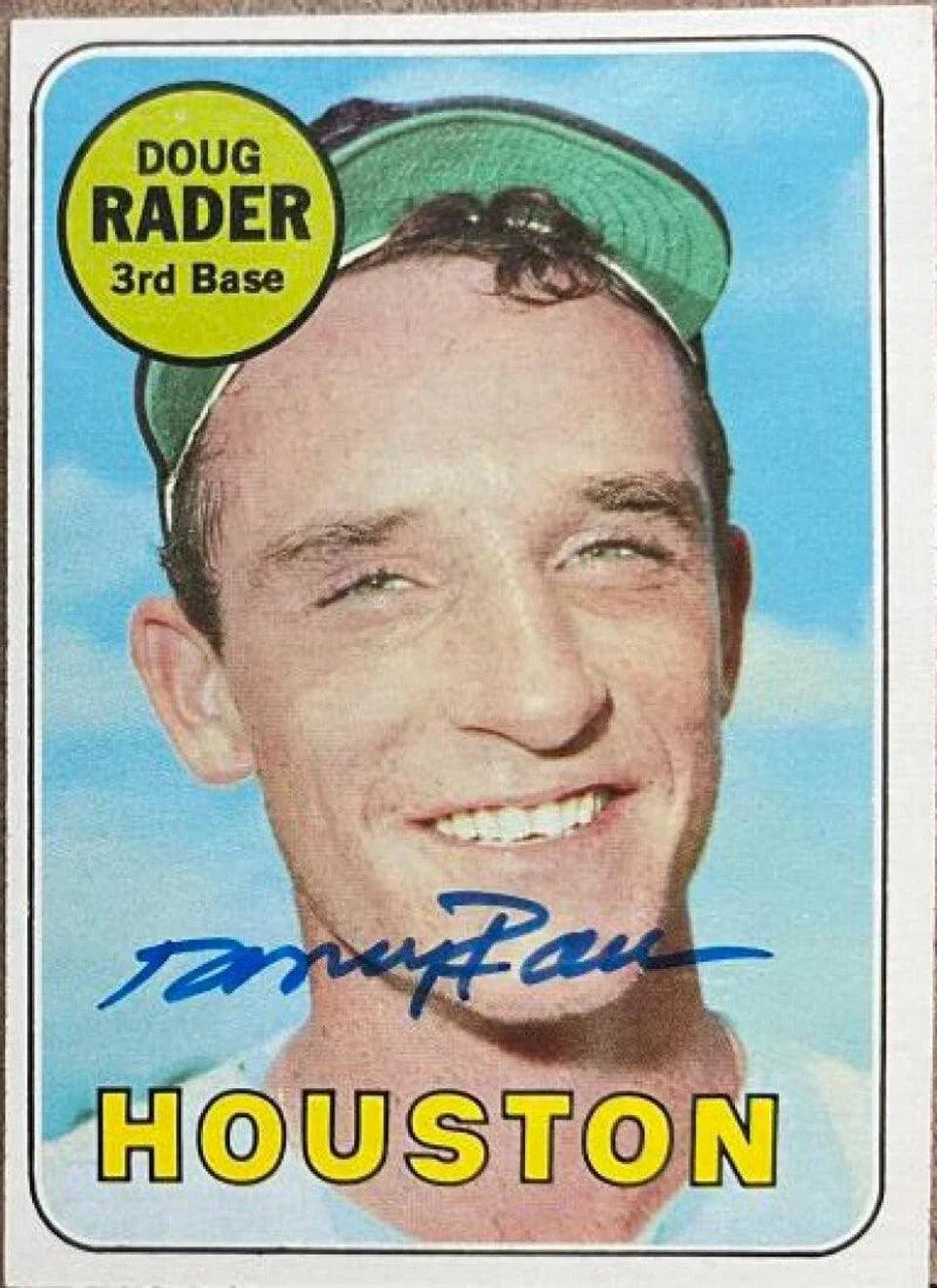 Doug Rader Signed 1969 Topps Baseball Card - Houston Astros