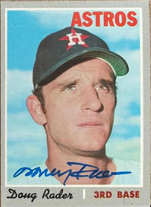 Doug Rader Signed 1970 Topps Baseball Card - Houston Astros