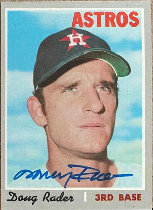 Doug Rader Signed 1970 Topps Baseball Card - Houston Astros - PastPros