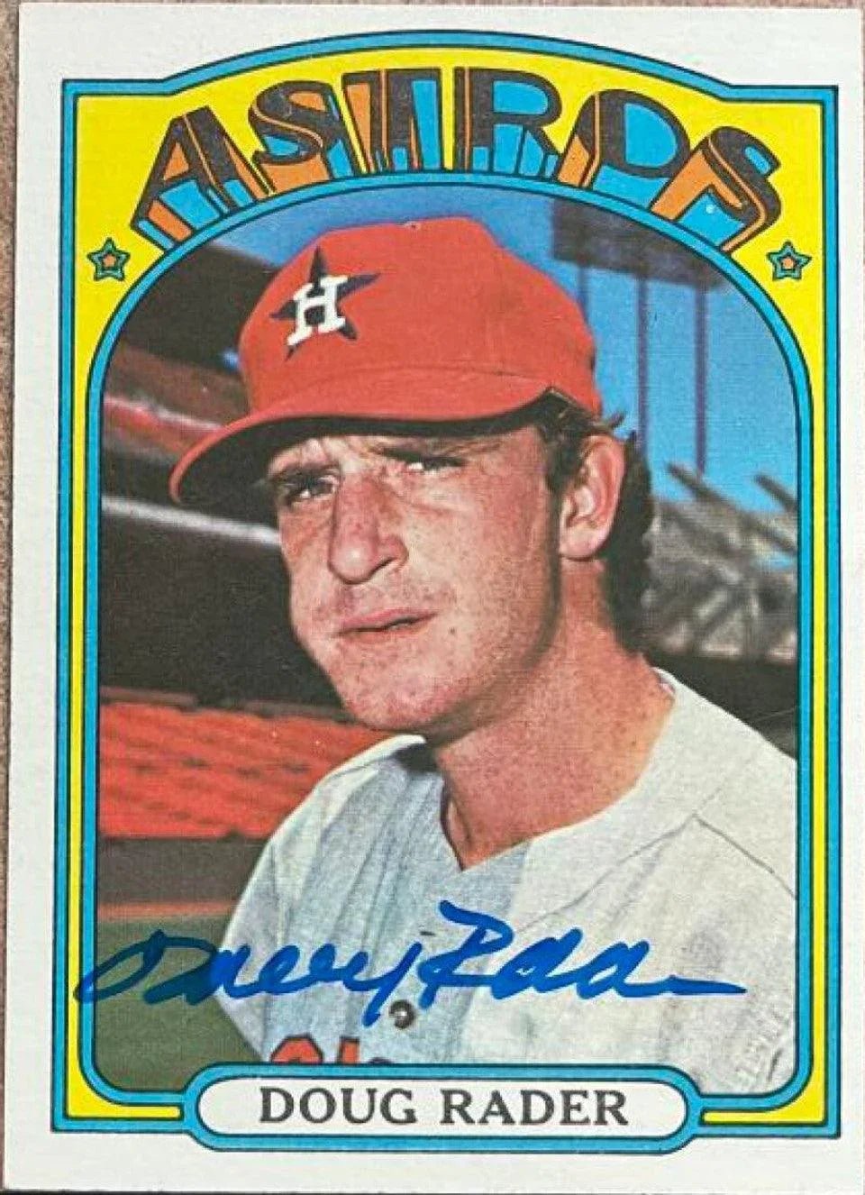 Doug Rader Signed 1972 Topps Baseball Card - Houston Astros