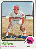 Doug Rader Signed 1973 Topps Baseball Card - Houston Astros