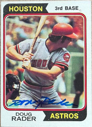 Doug Rader Signed 1974 Topps Baseball Card - Houston Astros - PastPros