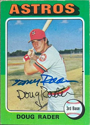 Doug Rader Signed 1975 Topps Baseball Card - Houston Astros