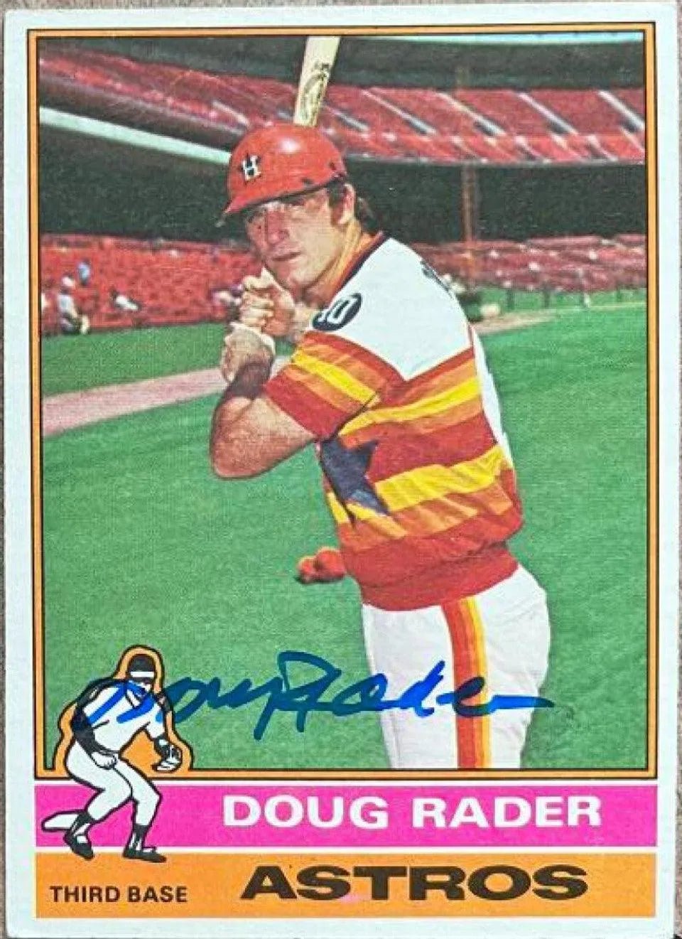 Doug Rader Signed 1976 Topps Baseball Card - Houston Astros