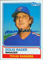 Doug Rader Signed 1983 Topps Baseball Card - Texas Rangers