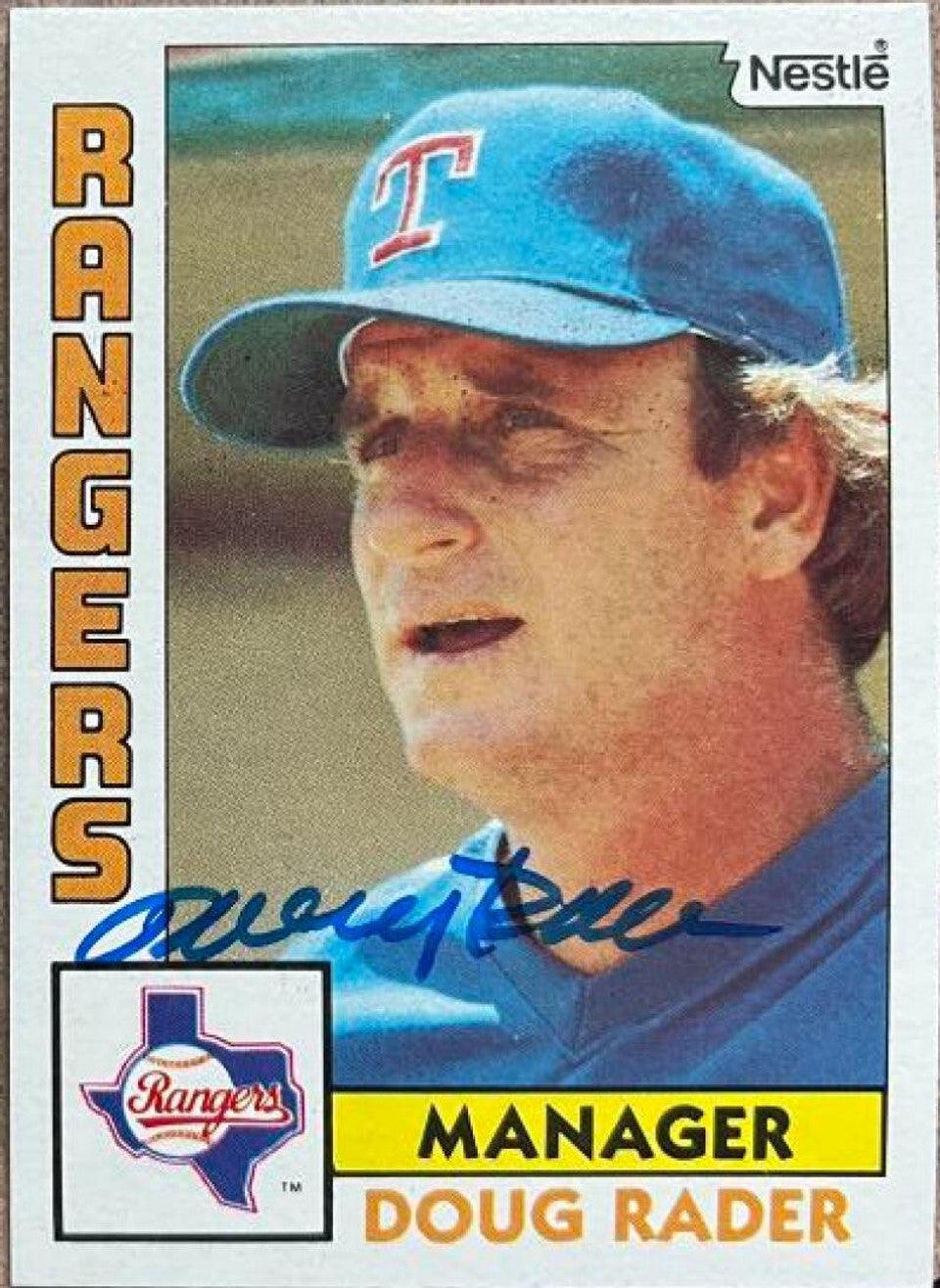 Doug Rader Signed 1984 Nestle Baseball Card - Texas Rangers - PastPros