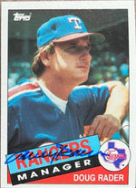 Doug Rader Signed 1985 Topps Baseball Card - Texas Rangers