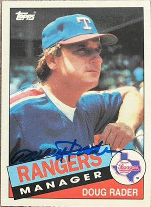 Doug Rader Signed 1985 Topps Tiffany Baseball Card - Texas Rangers - PastPros