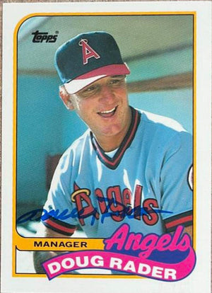 Doug Rader Signed 1989 Topps Traded Tiffany Baseball Card - Anaheim Angels - PastPros