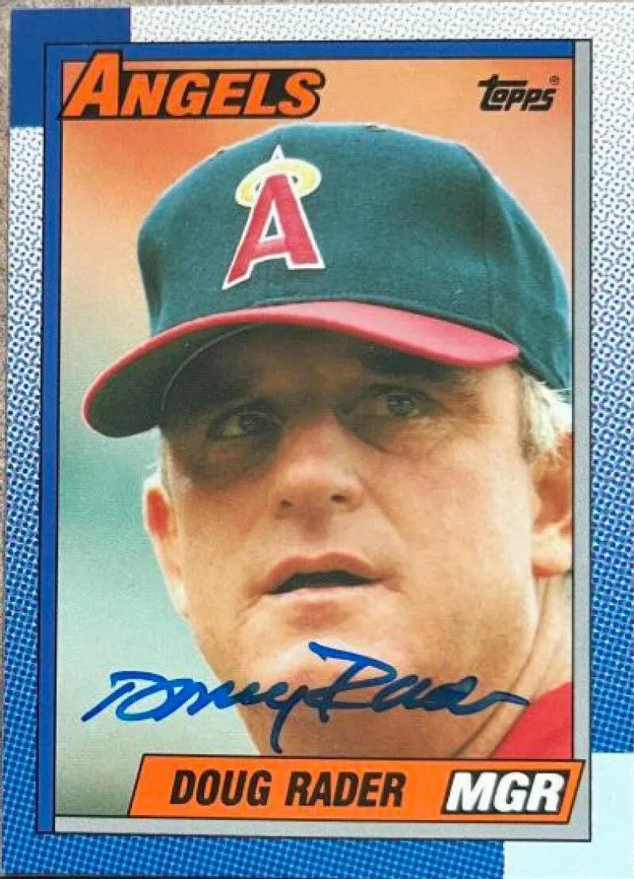 Doug Rader Signed 1990 Topps Tiffany Baseball Card - Anaheim Angels