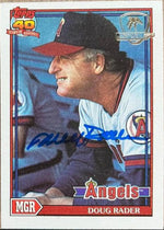 Doug Rader Signed 1991 Topps Desert Shield Baseball Card - Anaheim Angels
