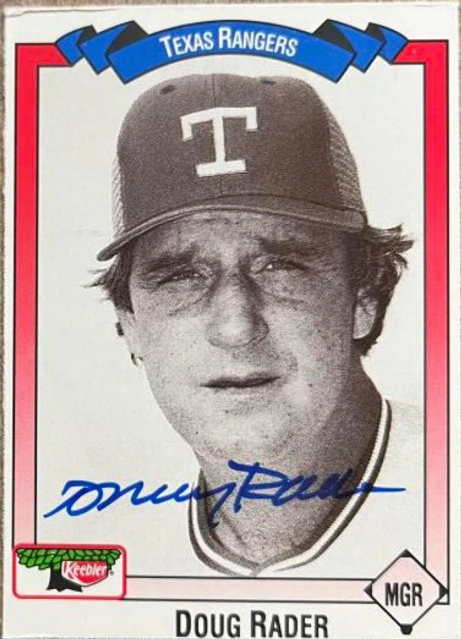 Doug Rader Signed 1993 Keebler Baseball Card - Texas Rangers