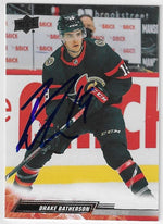 Drake Batherson Signed 2022-23 Upper Deck Hockey Card - Ottawa Senators
