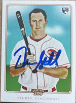Drew Stubbs Signed 2010 Topps 206 Baseball Card - Cincinnati Reds