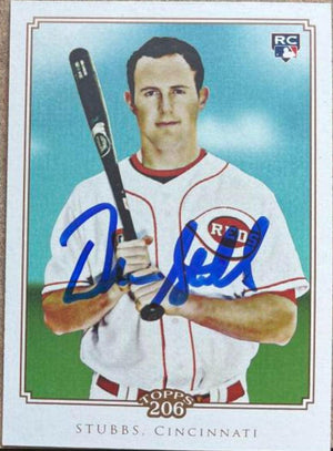 Drew Stubbs Signed 2010 Topps 206 Baseball Card - Cincinnati Reds - PastPros