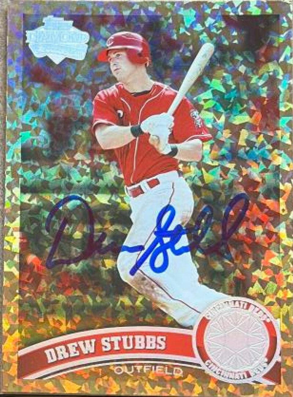 Drew Stubbs Signed 2011 Topps Diamond Anniversary Cognac Baseball Card - Cincinnati Reds - PastPros