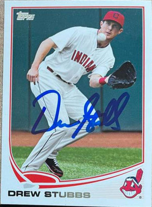 Drew Stubbs Signed 2012 Topps Update Baseball Card - Cleveland Indians - PastPros
