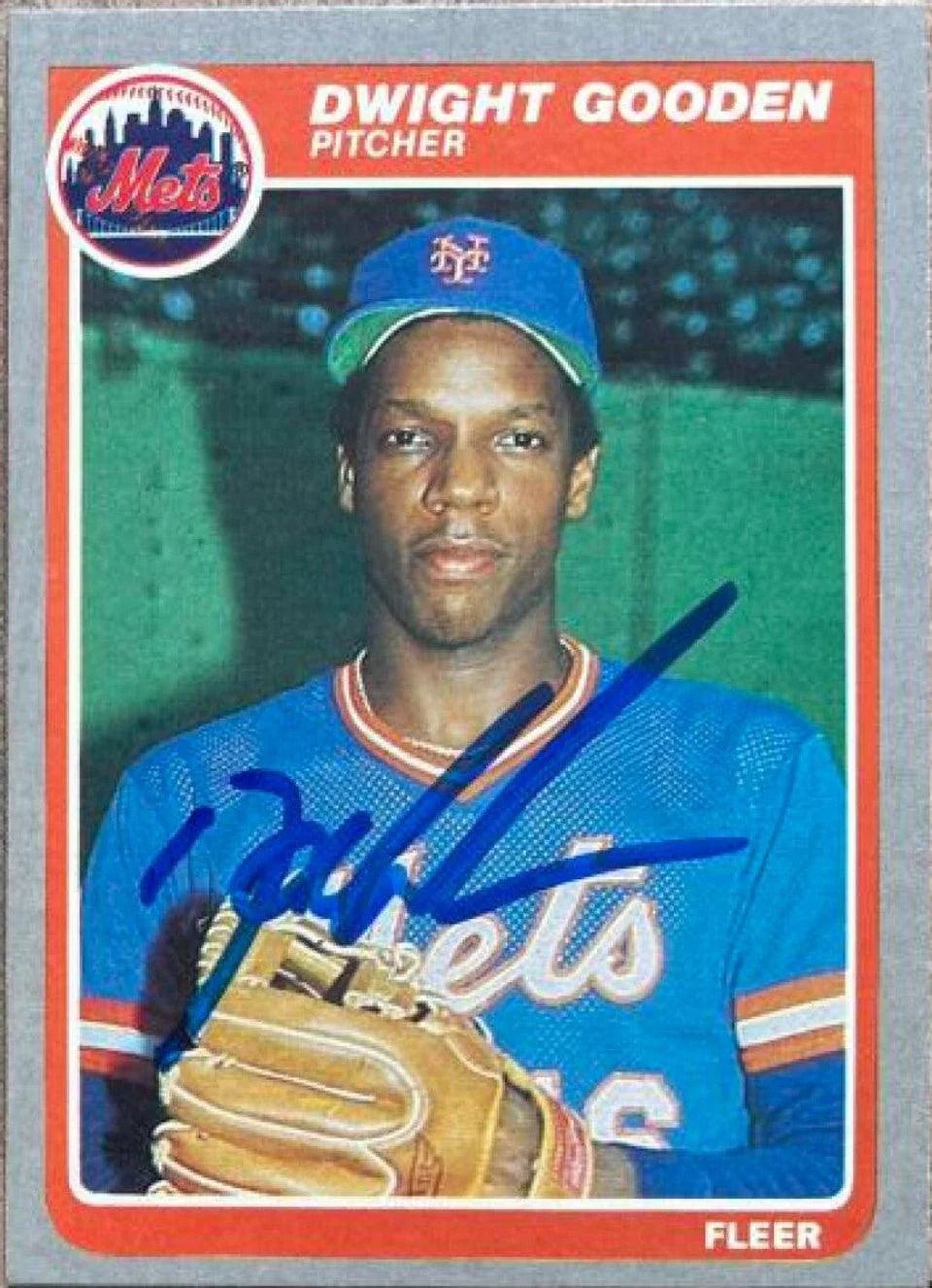 Dwight Gooden Signed 1985 Fleer Baseball Card - New York Mets