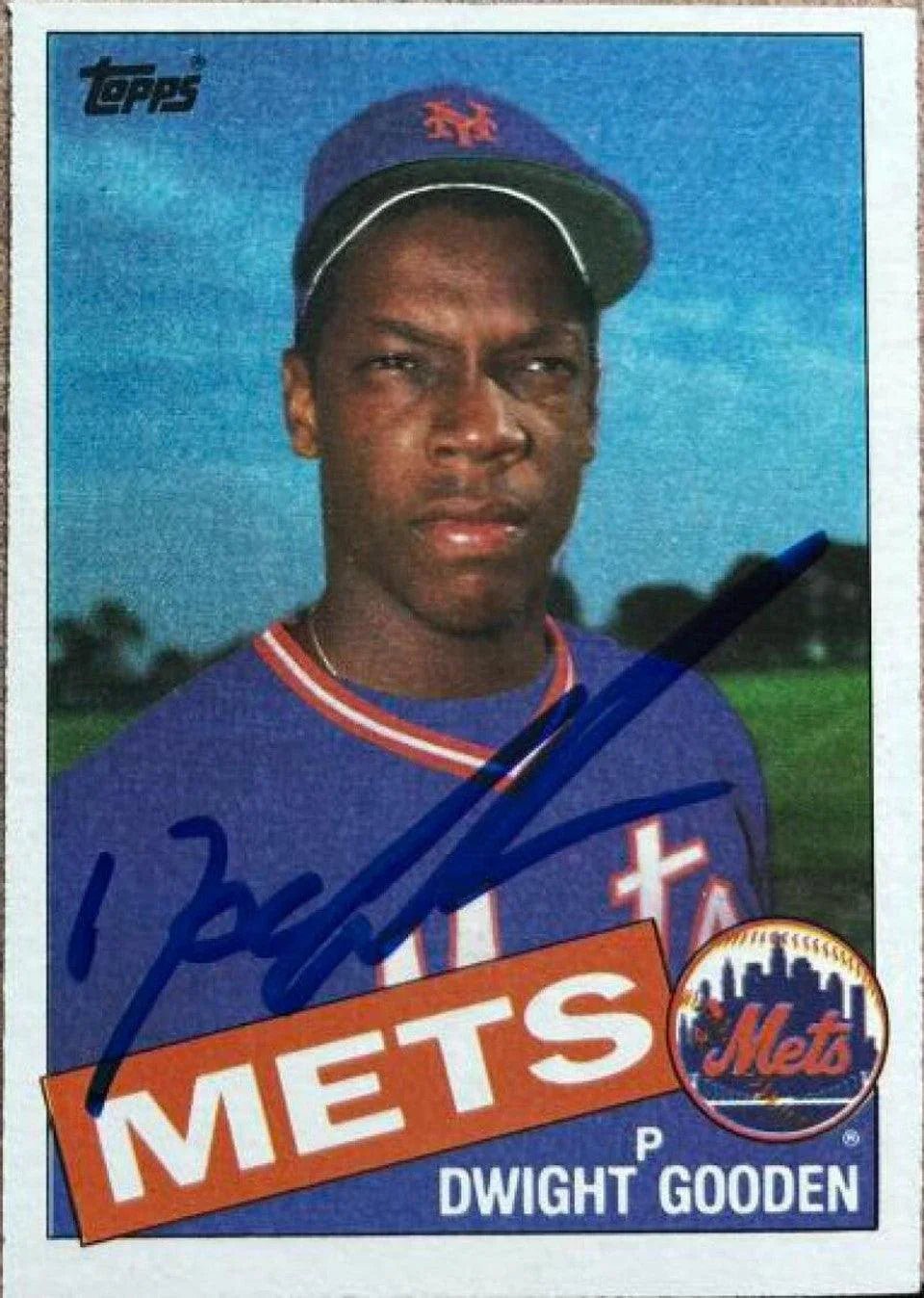 Dwight Gooden Signed 1985 Topps Baseball Card - New York Mets