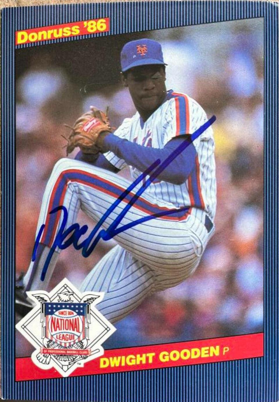 Dwight Gooden Signed 1986 Donruss All-Stars Baseball Card - New York Mets - PastPros