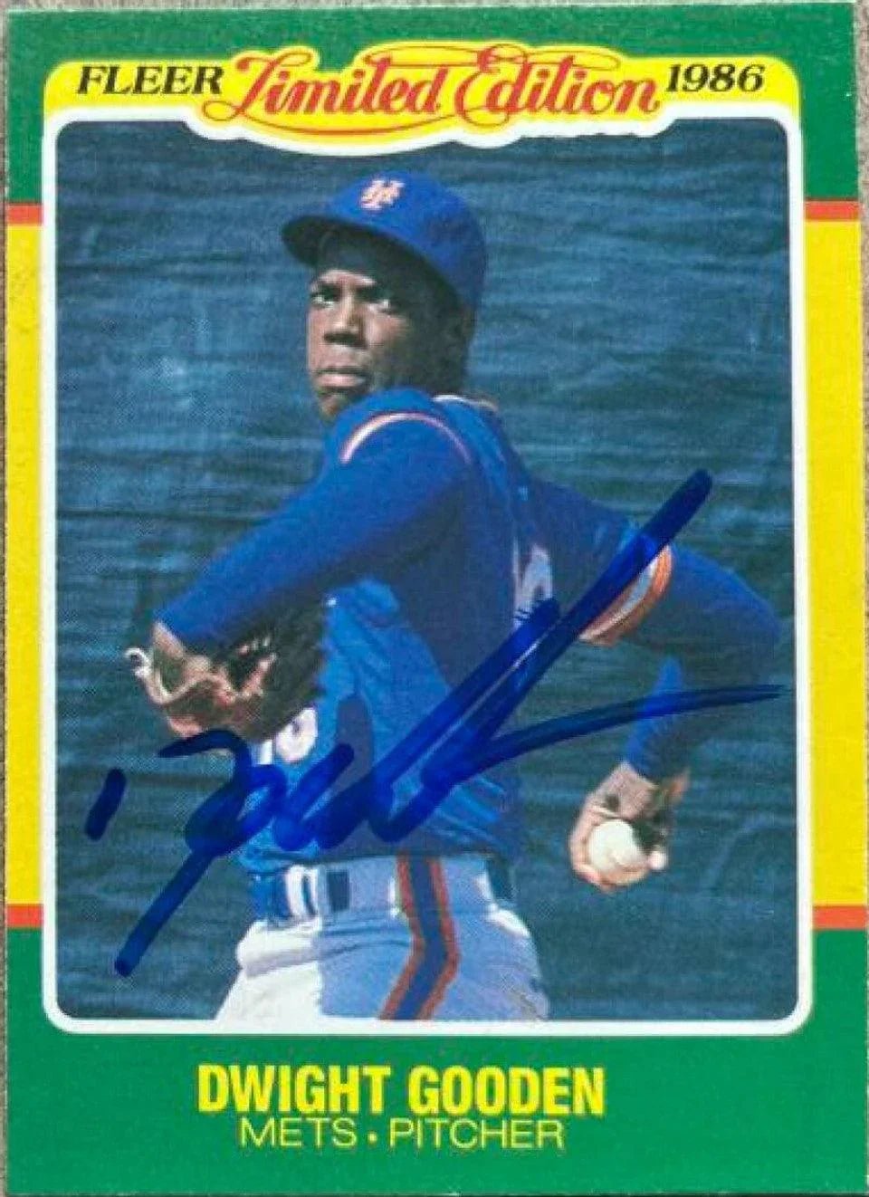 Dwight Gooden Signed 1986 Fleer Limited Edition Baseball Card - New York Mets