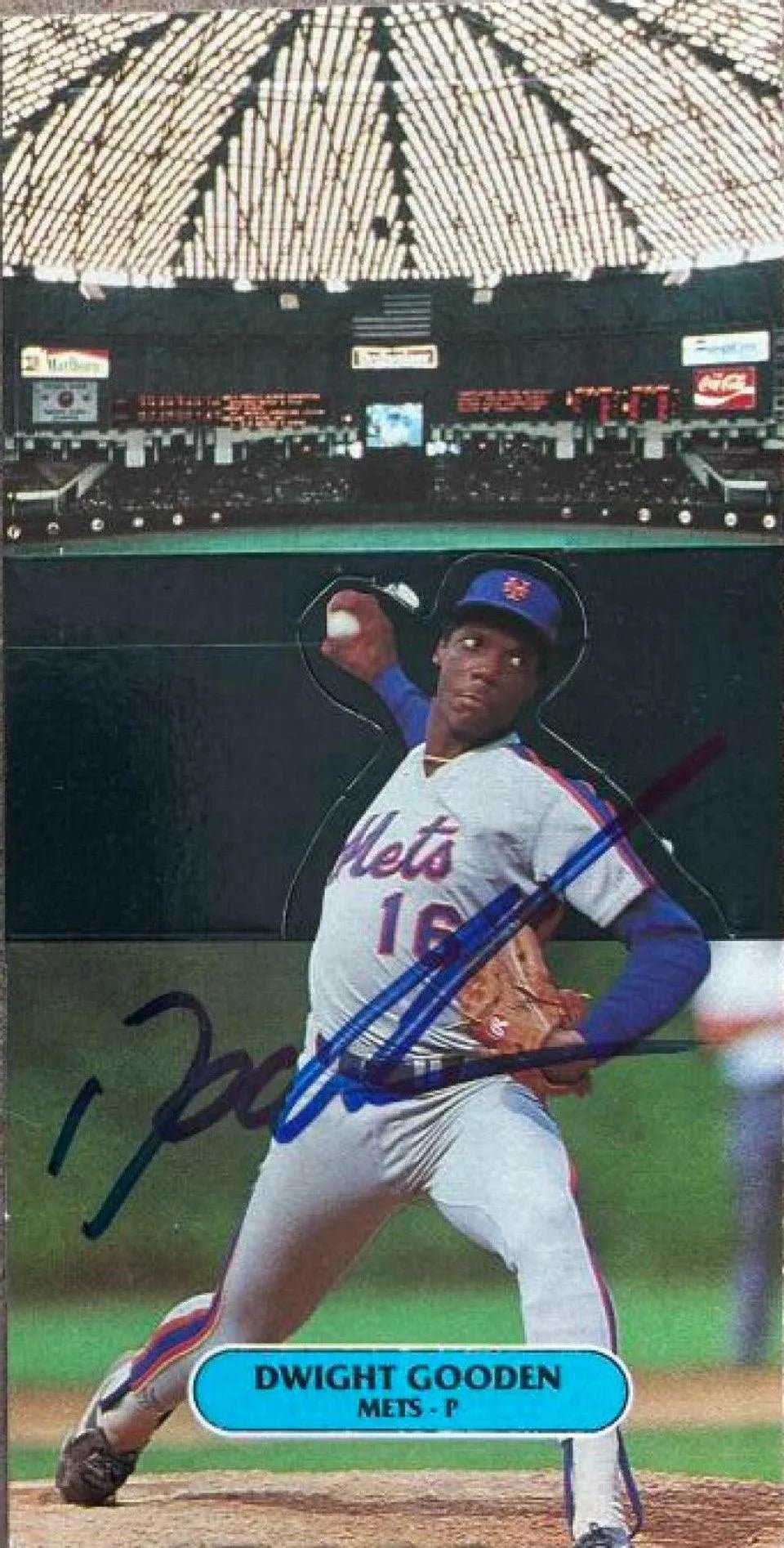 Dwight Gooden Signed 1987 Donruss All-Stars Pop-Ups Baseball Card - New York Mets