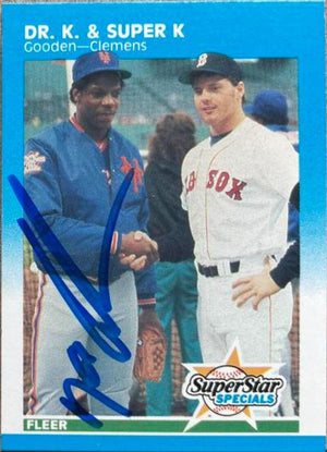 Dwight Gooden Signed 1987 Fleer Baseball Card - New York Mets #640 - PastPros