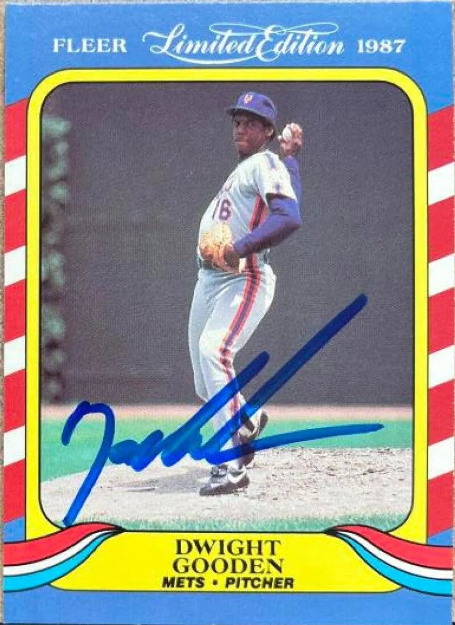 Dwight Gooden Signed 1987 Fleer Limited Edition Baseball Card - New York Mets