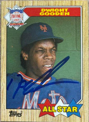 Dwight Gooden Signed 1987 Topps All-Star Baseball Card - New York Mets #603 - PastPros