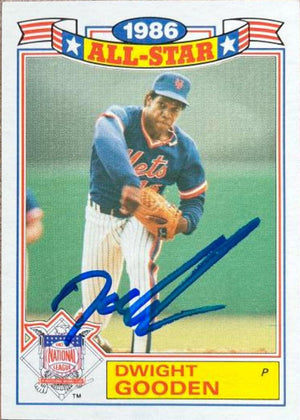 Dwight Gooden Signed 1987 Topps All-Star Glossy Baseball Card - New York Mets - PastPros