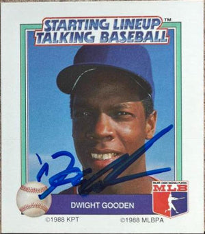 Dwight Gooden Signed 1988 Parker Brothers Starting Lineup Talking Baseball Card - New York Mets - PastPros