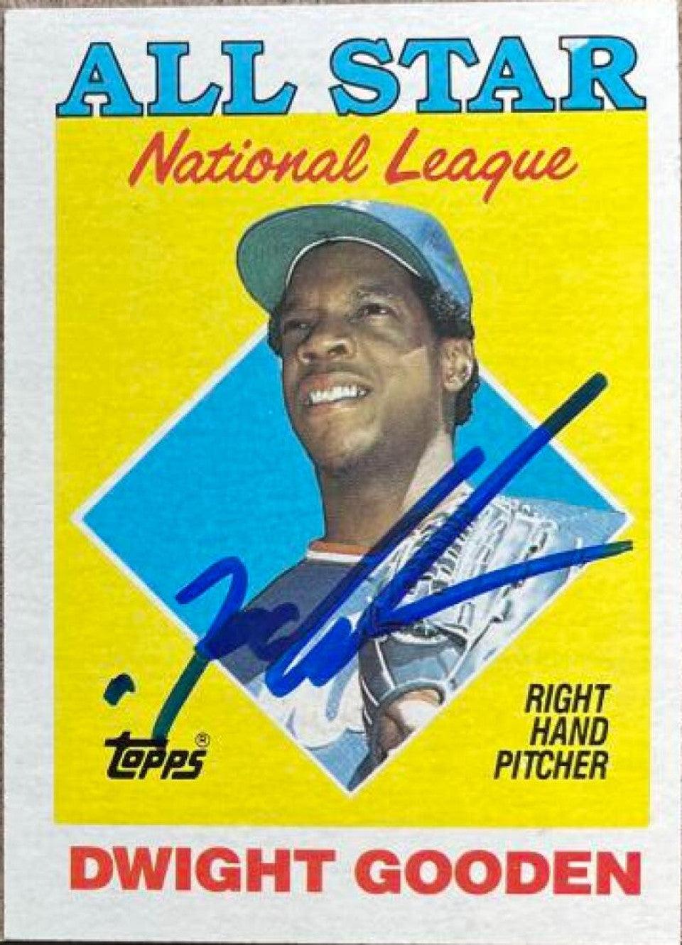 Dwight Gooden Signed 1988 Topps All-Star Baseball Card - New York Mets #405 - PastPros