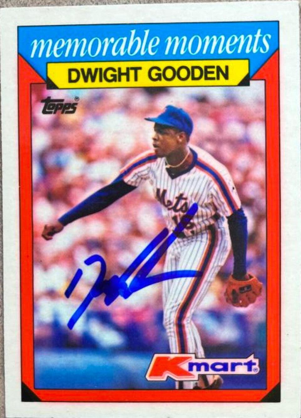 Dwight Gooden Signed 1988 Topps KMart Memorable Moments Baseball Card - New York Mets - PastPros