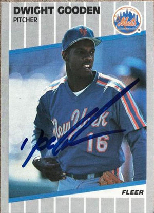 Dwight Gooden Signed 1989 Fleer Baseball Card - New York Mets - PastPros