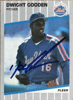 Dwight Gooden Signed 1989 Fleer Baseball Card - New York Mets - PastPros