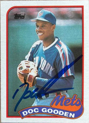 Dwight Gooden Signed 1989 Topps Baseball Card - New York Mets #30